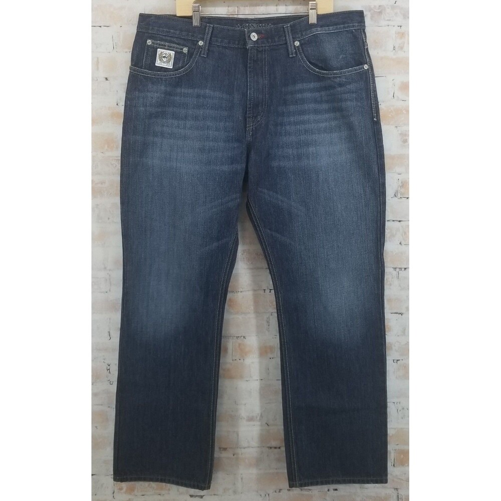 Cinch White Label Blue Jeans Men's 40W x 32L Cotton Dark Wash Cowboy Work Pants